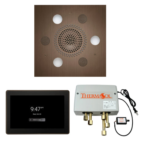 ThermaSol WSP15S Wellness Shower Package - Serenity Advanced Square Rainhead + ThermaTouch2 15" Control + Digital Shower Valve