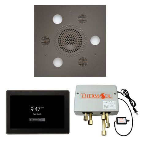 ThermaSol WSP15S Wellness Shower Package - Serenity Advanced Square Rainhead + ThermaTouch2 15" Control + Digital Shower Valve