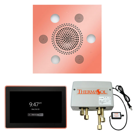 ThermaSol WSP15S Wellness Shower Package - Serenity Advanced Square Rainhead + ThermaTouch2 15" Control + Digital Shower Valve
