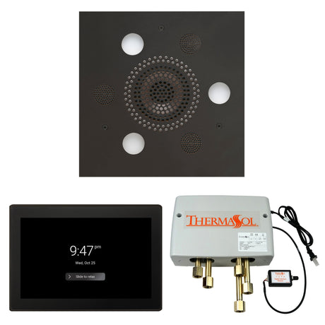 ThermaSol WSP15S Wellness Shower Package - Serenity Advanced Square Rainhead + ThermaTouch2 15" Control + Digital Shower Valve
