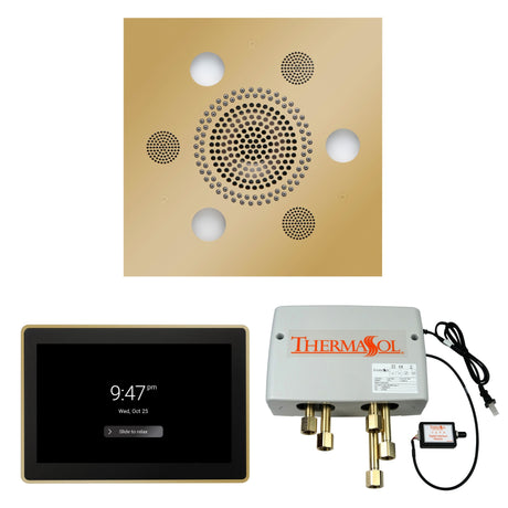 ThermaSol WSP15S Wellness Shower Package - Serenity Advanced Square Rainhead + ThermaTouch2 15" Control + Digital Shower Valve