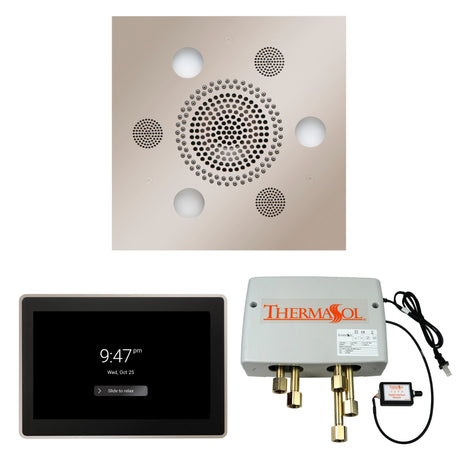 ThermaSol WSP15S Wellness Shower Package - Serenity Advanced Square Rainhead + ThermaTouch2 15" Control + Digital Shower Valve