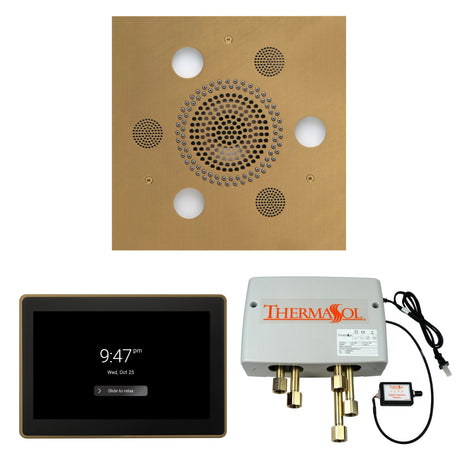 ThermaSol WSP15S Wellness Shower Package - Serenity Advanced Square Rainhead + ThermaTouch2 15" Control + Digital Shower Valve