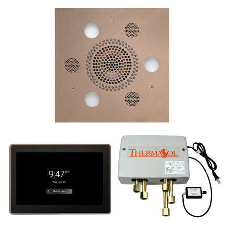 ThermaSol WSP15S Wellness Shower Package - Serenity Advanced Square Rainhead + ThermaTouch2 15" Control + Digital Shower Valve