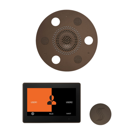 ThermaSol WSTP10R Wellness Steam Package - Serenity Advanced Round Rainhead + ThermaTouch2 10" Control + SteamVection Round Steam Head