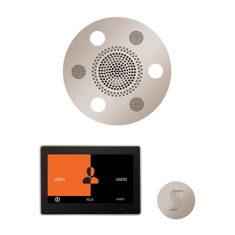 ThermaSol WSTP10R Wellness Steam Package - Serenity Advanced Round Rainhead + ThermaTouch2 10" Control + SteamVection Round Steam Head