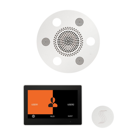 ThermaSol WSTP10R Wellness Steam Package - Serenity Advanced Round Rainhead + ThermaTouch2 10" Control + SteamVection Round Steam Head