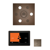 ThermaSol WSTP10S Wellness Steam Package - Serenity Advanced Square Rainhead + ThermaTouch2 10" Control + SteamVection Square Steam Head