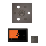 ThermaSol WSTP10S Wellness Steam Package - Serenity Advanced Square Rainhead + ThermaTouch2 10" Control + SteamVection Square Steam Head