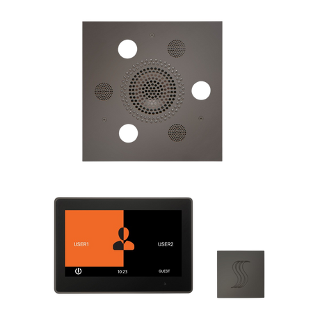 ThermaSol WSTP10S Wellness Steam Package - Serenity Advanced Square Rainhead + ThermaTouch2 10" Control + SteamVection Square Steam Head