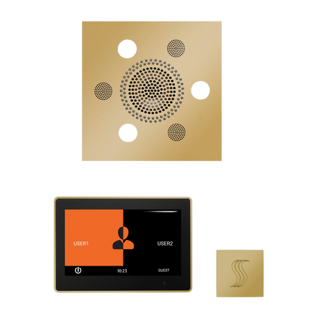 ThermaSol WSTP10S Wellness Steam Package - Serenity Advanced Square Rainhead + ThermaTouch2 10" Control + SteamVection Square Steam Head