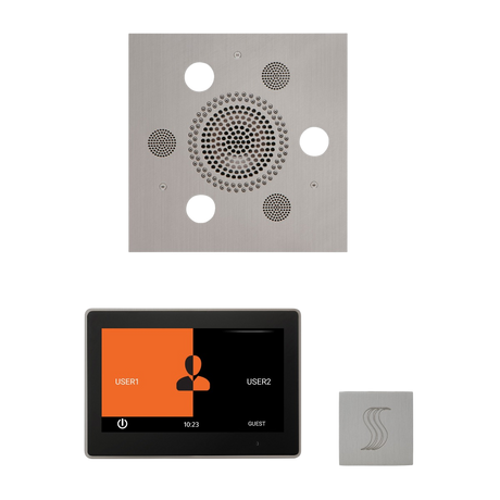 ThermaSol WSTP10S Wellness Steam Package - Serenity Advanced Square Rainhead + ThermaTouch2 10" Control + SteamVection Square Steam Head