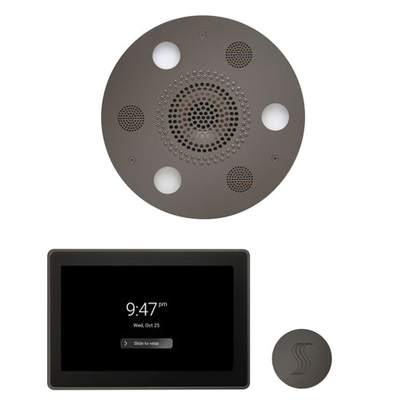 ThermaSol WSTP15R Wellness Steam Package - Serenity Advanced Round Rainhead + ThermaTouch2 15" Control + SteamVection Round Steam Head