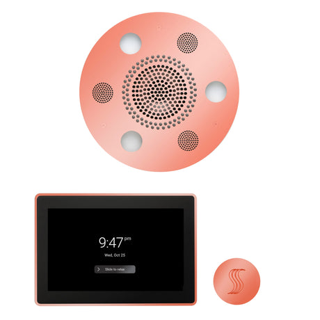 ThermaSol WSTP15R Wellness Steam Package - Serenity Advanced Round Rainhead + ThermaTouch2 15" Control + SteamVection Round Steam Head