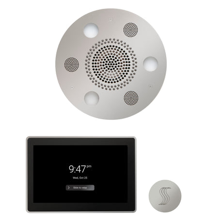 ThermaSol WSTP15R Wellness Steam Package - Serenity Advanced Round Rainhead + ThermaTouch2 15" Control + SteamVection Round Steam Head