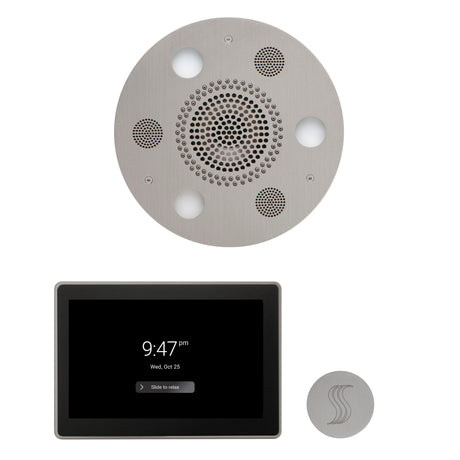 ThermaSol WSTP15R Wellness Steam Package - Serenity Advanced Round Rainhead + ThermaTouch2 15" Control + SteamVection Round Steam Head
