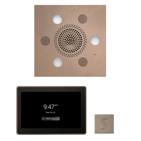 ThermaSol WSTP15S Wellness Steam Package - Serenity Advanced Square Rainhead + ThermaTouch2 15" Control + SteamVection Square Steam Head