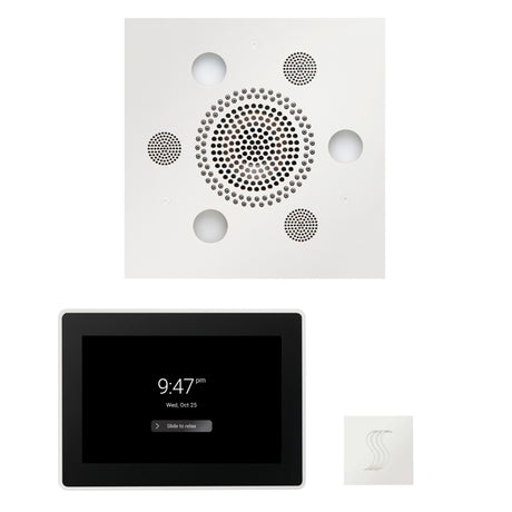 ThermaSol WSTP15S Wellness Steam Package - Serenity Advanced Square Rainhead + ThermaTouch2 15" Control + SteamVection Square Steam Head