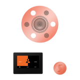 ThermaSol WSTP7R Wellness Steam Package - Serenity Advanced Round Rainhead + ThermaTouch2 7" Black Trim Control + SteamVection Round Steam Head