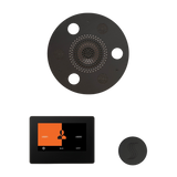 ThermaSol WSTP7R Wellness Steam Package - Serenity Advanced Round Rainhead + ThermaTouch2 7" Black Trim Control + SteamVection Round Steam Head