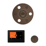 ThermaSol WSTP7R Wellness Steam Package - Serenity Advanced Round Rainhead + ThermaTouch2 7" Black Trim Control + SteamVection Round Steam Head
