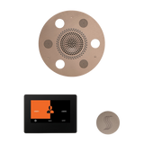 ThermaSol WSTP7R Wellness Steam Package - Serenity Advanced Round Rainhead + ThermaTouch2 7" Black Trim Control + SteamVection Round Steam Head