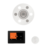 ThermaSol WSTP7R Wellness Steam Package - Serenity Advanced Round Rainhead + ThermaTouch2 7" Black Trim Control + SteamVection Round Steam Head