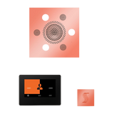 ThermaSol WSTP7S Wellness Steam Package - Serenity Advanced Square Rainhead + ThermaTouch2 7" Black Trim Control + SteamVection Square Steam Head