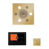 ThermaSol WSTP7S Wellness Steam Package - Serenity Advanced Square Rainhead + ThermaTouch2 7" Black Trim Control + SteamVection Square Steam Head