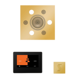 ThermaSol WSTP7S Wellness Steam Package - Serenity Advanced Square Rainhead + ThermaTouch2 7" Black Trim Control + SteamVection Square Steam Head