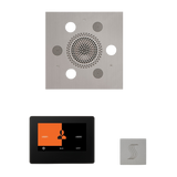 ThermaSol WSTP7S Wellness Steam Package - Serenity Advanced Square Rainhead + ThermaTouch2 7" Black Trim Control + SteamVection Square Steam Head