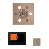 ThermaSol WSTP7S Wellness Steam Package - Serenity Advanced Square Rainhead + ThermaTouch2 7" Black Trim Control + SteamVection Square Steam Head