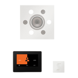 ThermaSol WSTP7S Wellness Steam Package - Serenity Advanced Square Rainhead + ThermaTouch2 7" Black Trim Control + SteamVection Square Steam Head