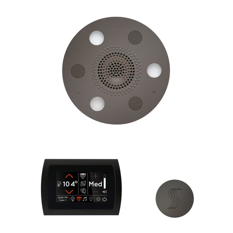 ThermaSol WSTPSR Wellness Steam Package - Serenity Advanced Round Rainhead + SignaTouch Wall Mount Control + SteamVection Round Steam Head