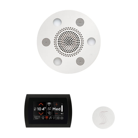ThermaSol WSTPSR Wellness Steam Package - Serenity Advanced Round Rainhead + SignaTouch Wall Mount Control + SteamVection Round Steam Head